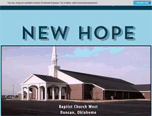 Tablet Screenshot of newhopeduncan.org